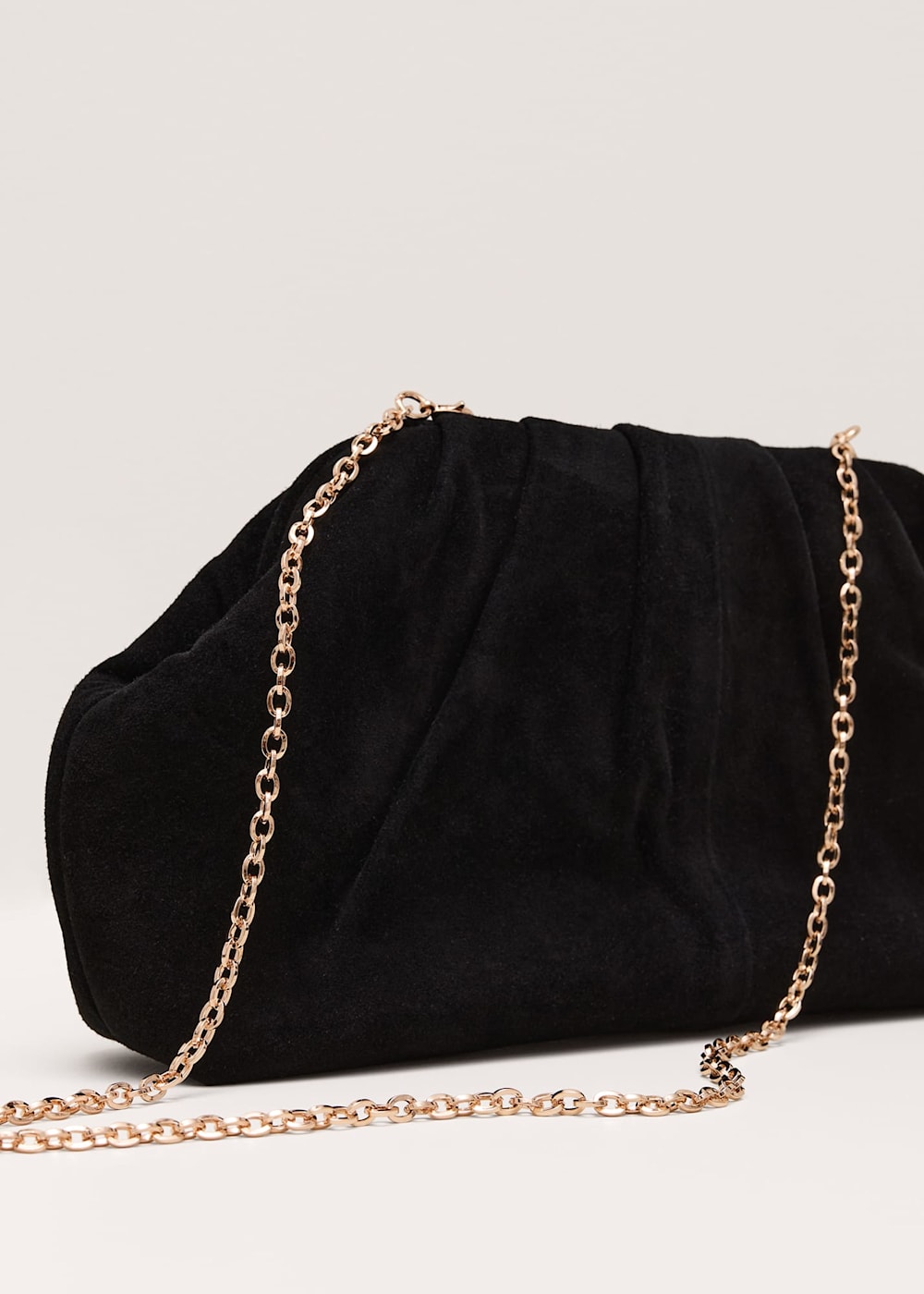 Black suede clutch bag uk sales