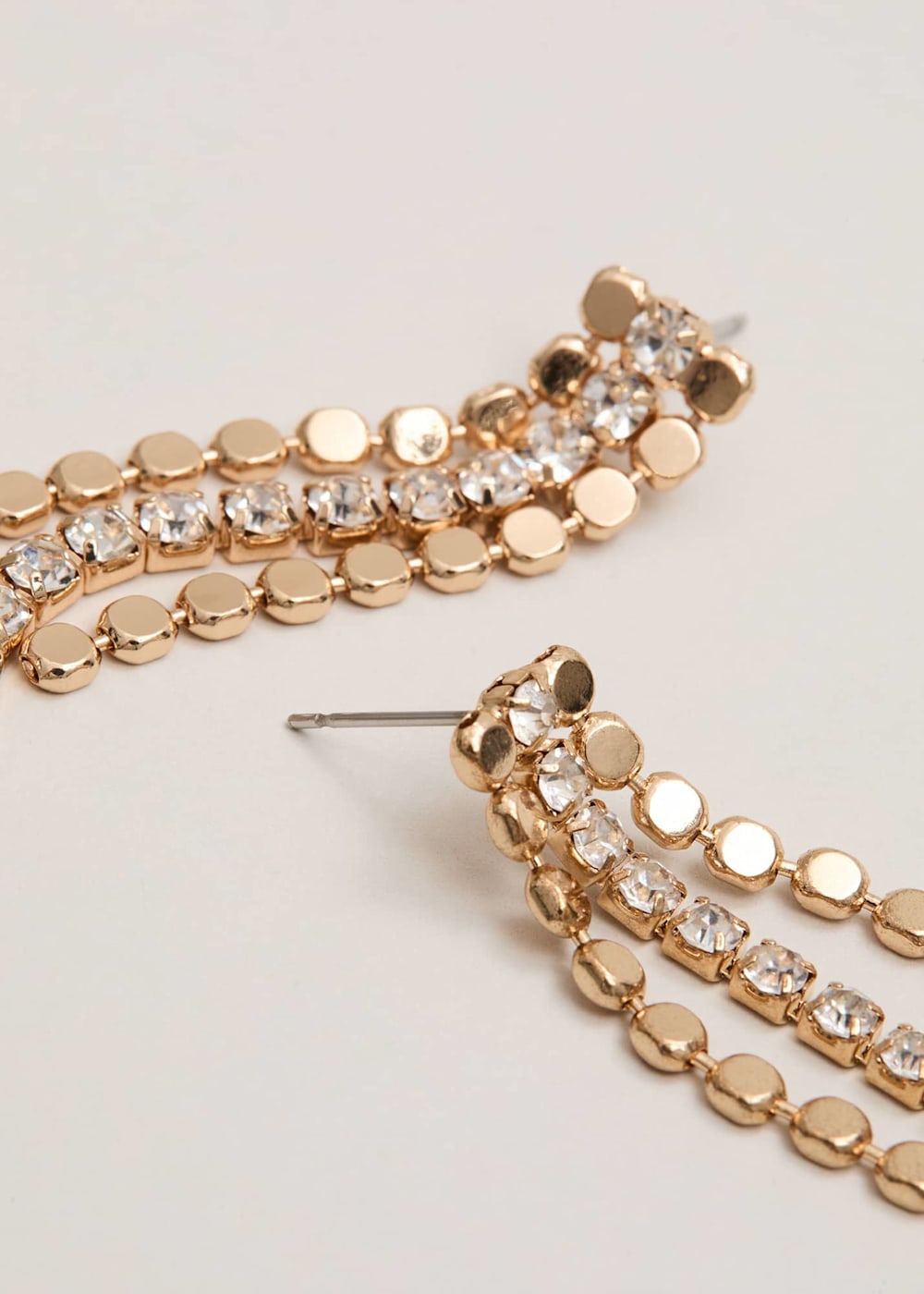 Gold Sparkle Disc Dangle Earrings | Phase Eight UK |