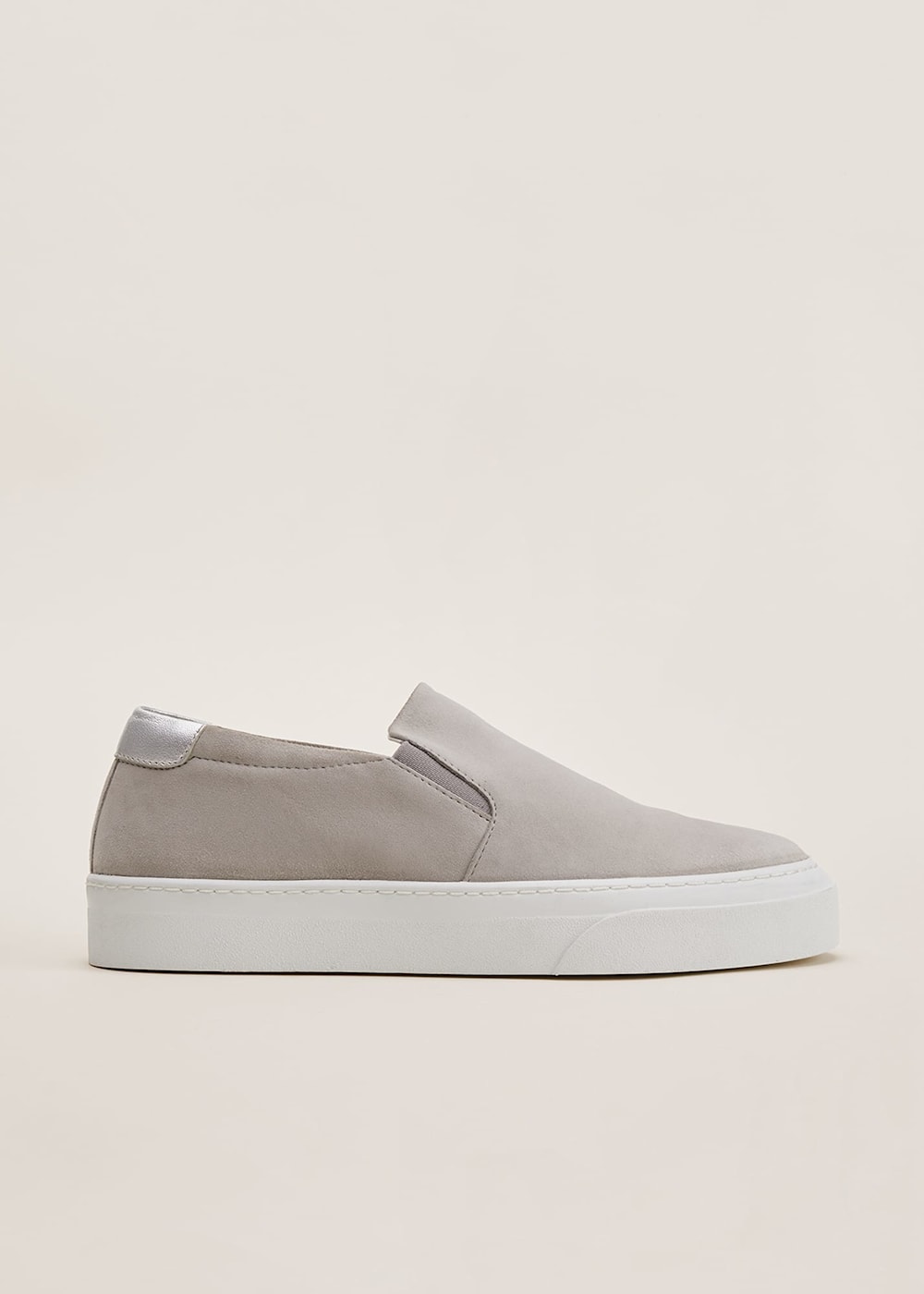 Theresa Grey Suede Slip On Trainers Phase Eight UK