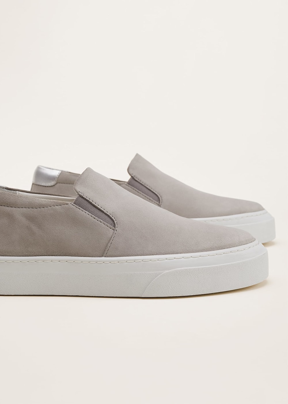 Theresa Grey Suede Slip On Trainers Phase Eight UK