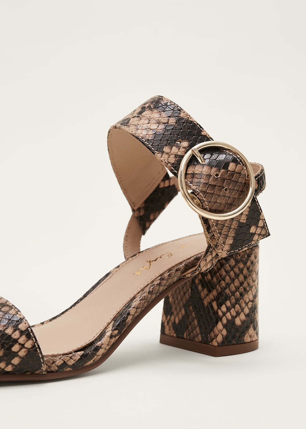 Snake leather sandals on sale