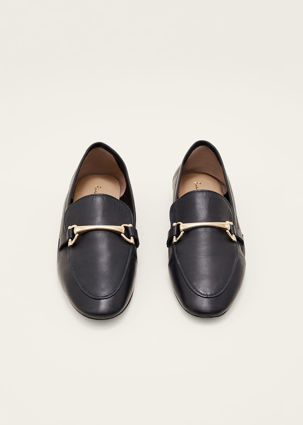 T Bar Leather Loafers Phase Eight UK