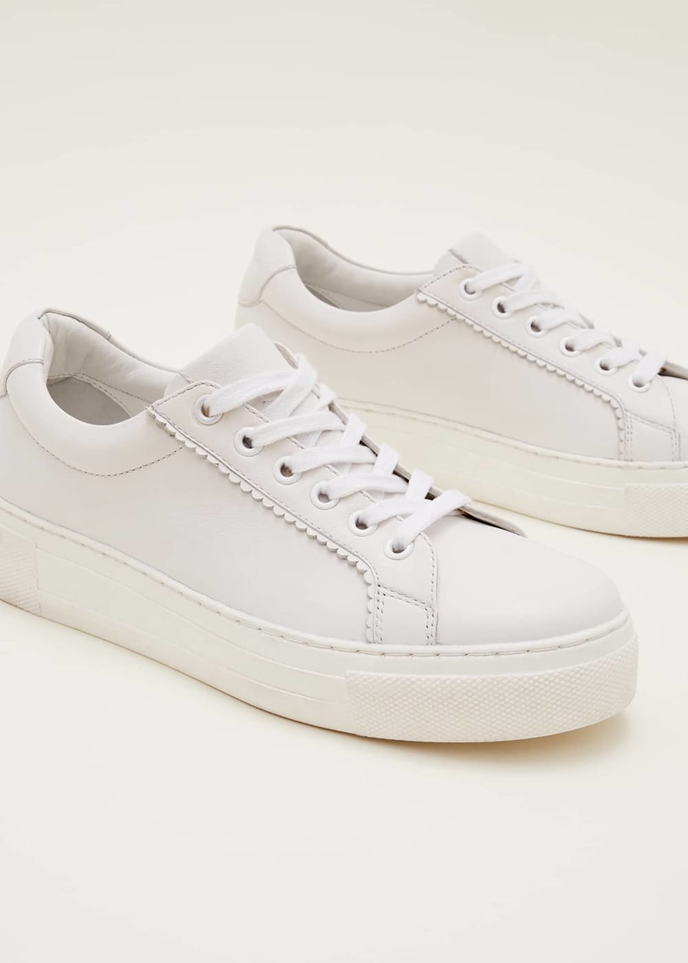 Next white leather trainers online