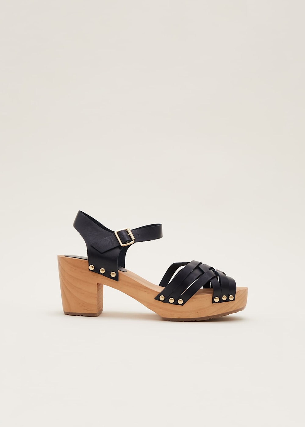 Tan clog heels discount