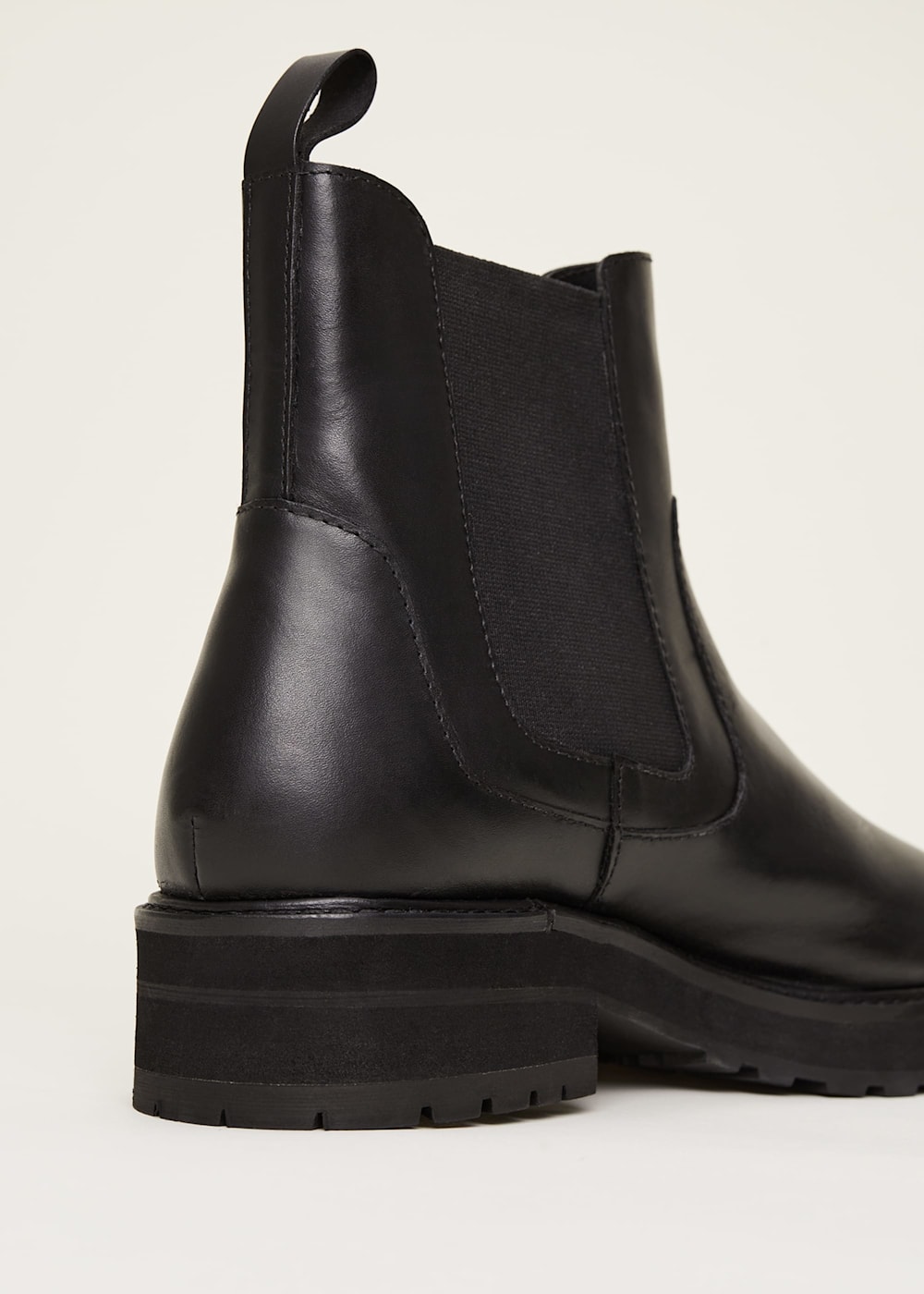Pull on black leather boots cheap
