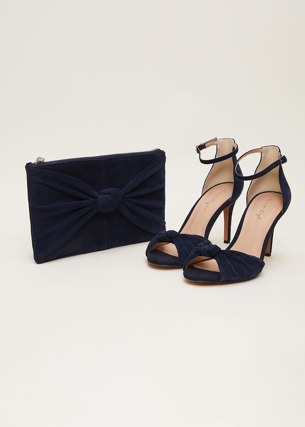 Navy Suede Open Toe Heels Phase Eight UK