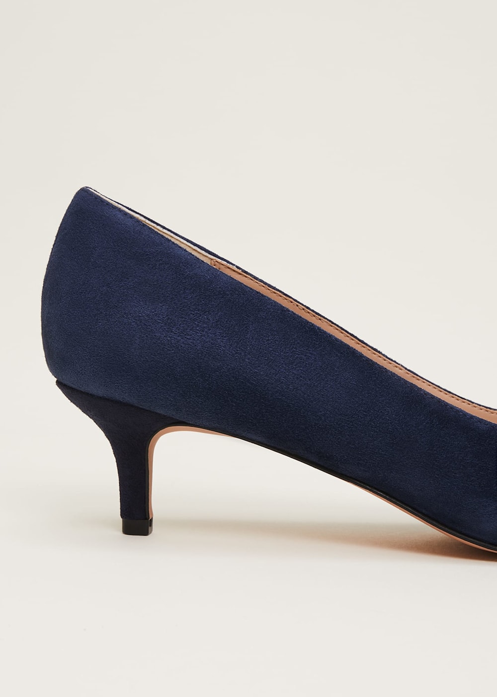Navy blue kitten heel pumps hotsell