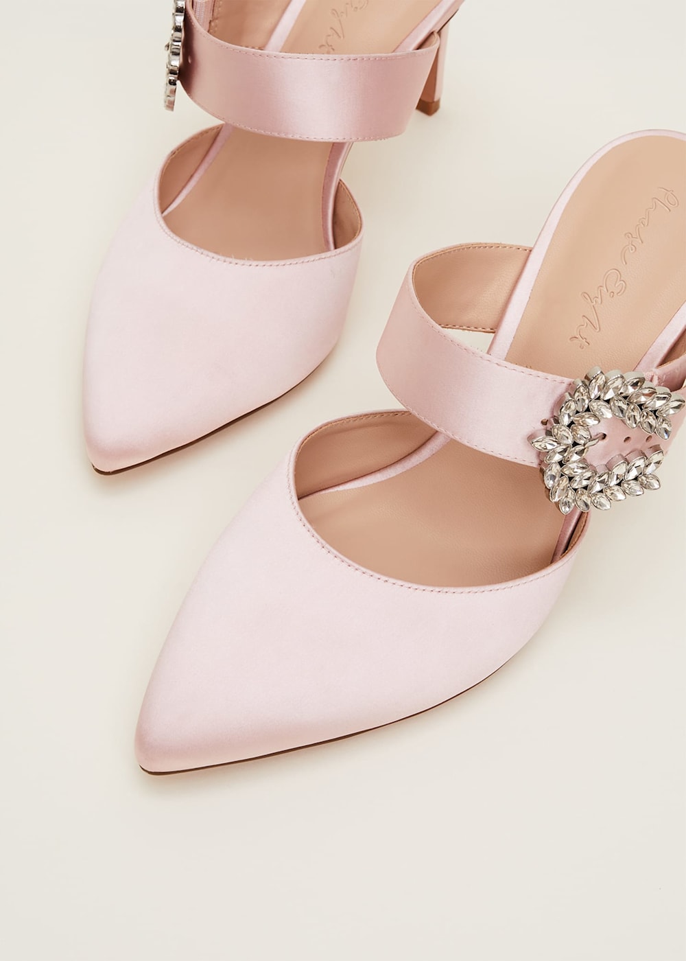 Pink jeweled heels top