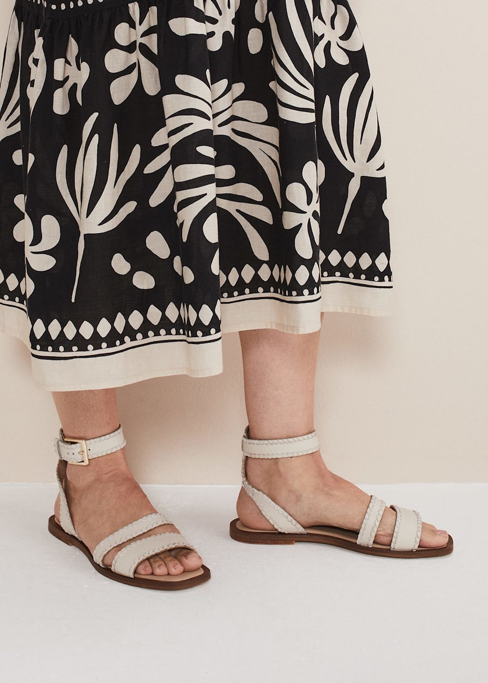 Leather Flat Sandals Phase Eight UK