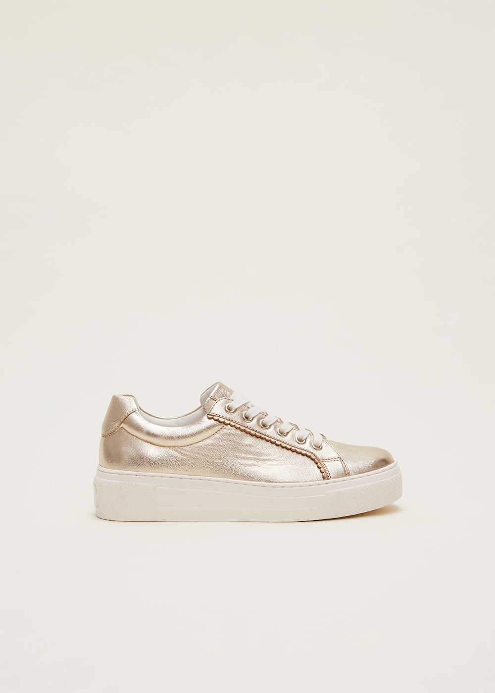 Metallic platform trainers online