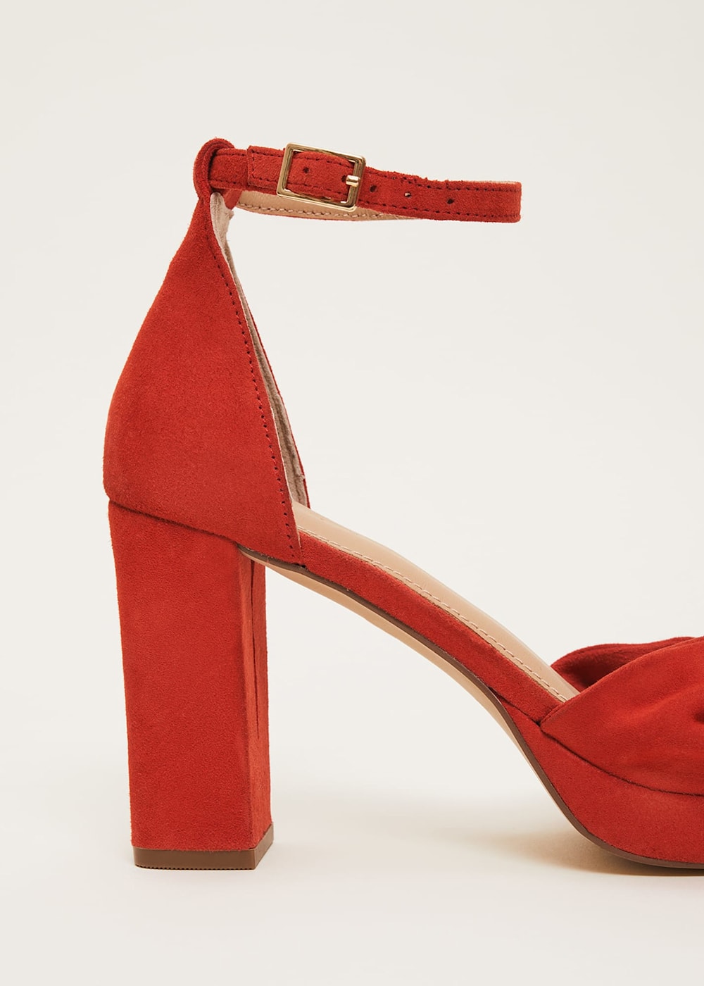 Red Suede Open Toe Heels Phase Eight UK