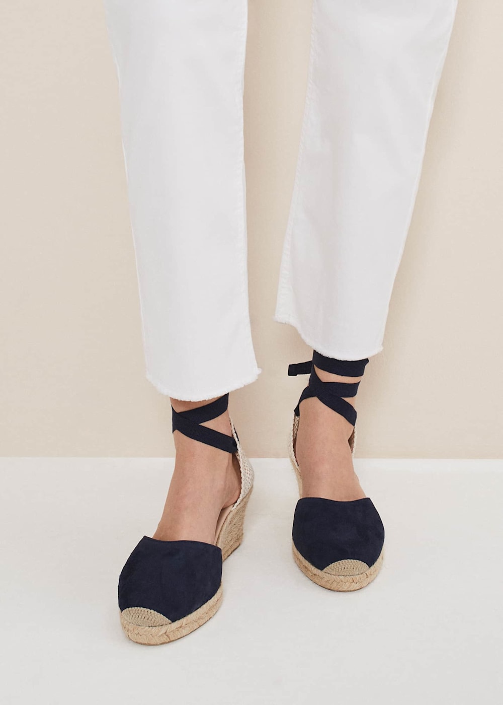 Suede ankle strap espadrilles new arrivals