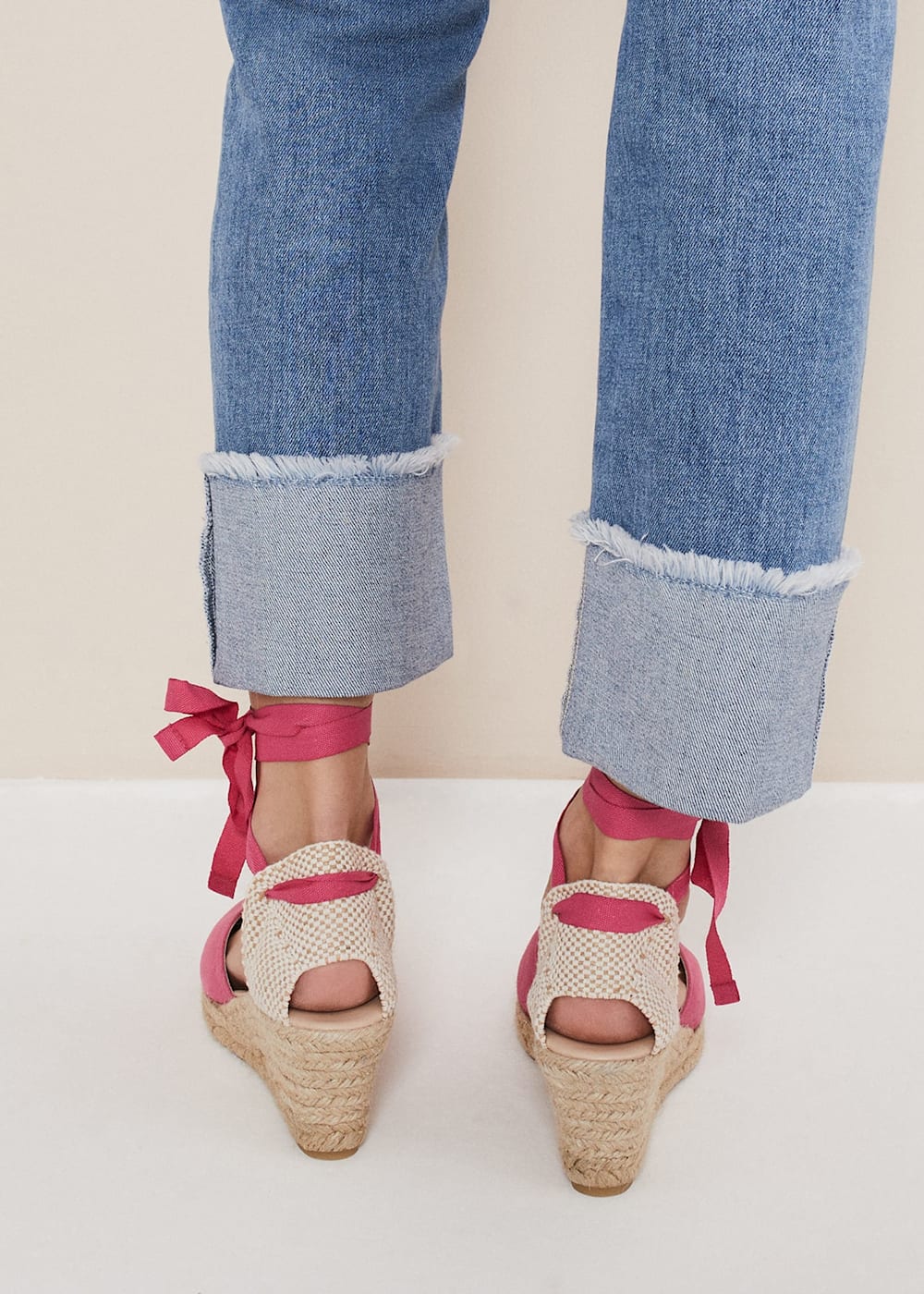 Espadrille wedges tie ankle shop
