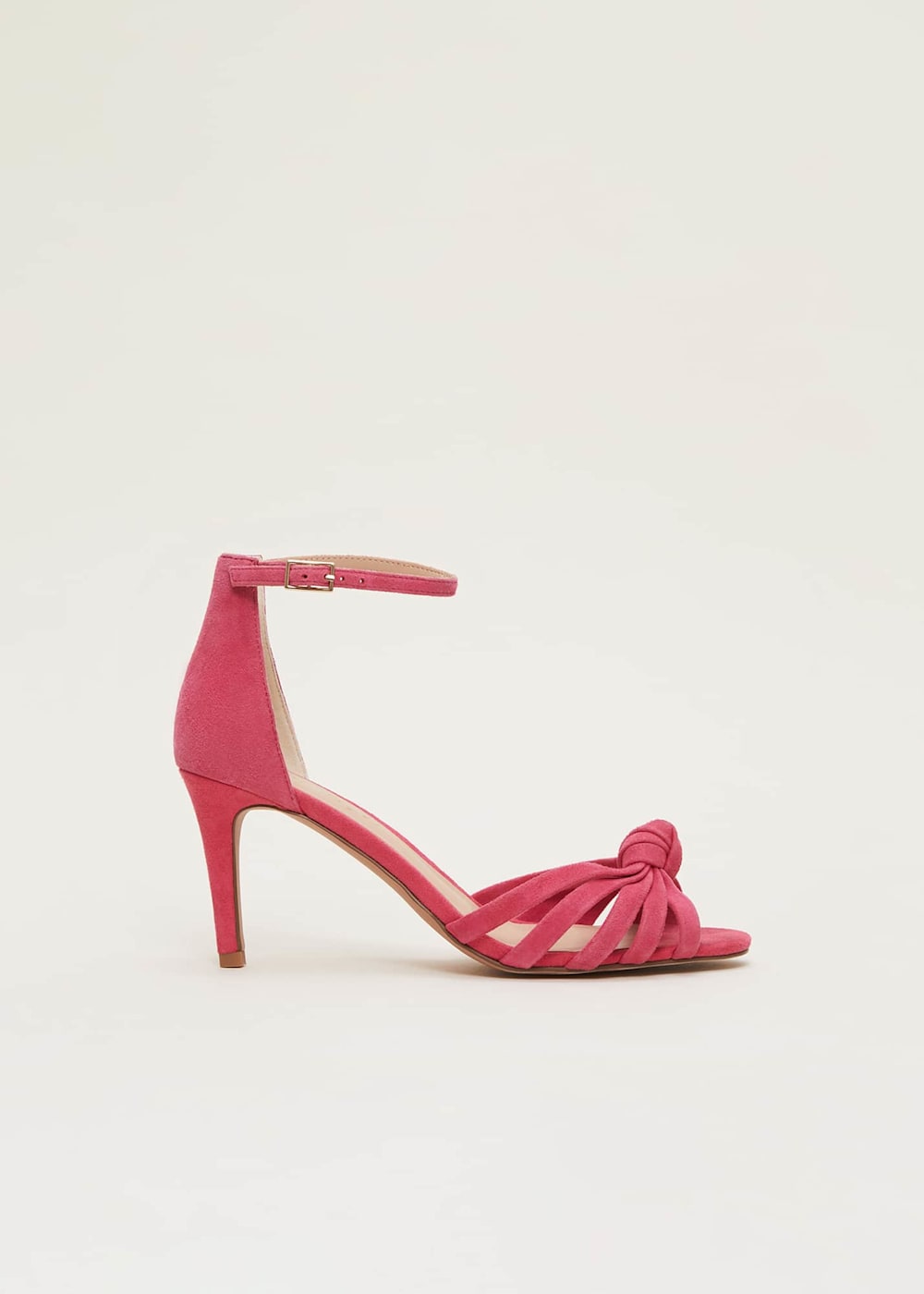 Pink suede sandals heels new arrivals