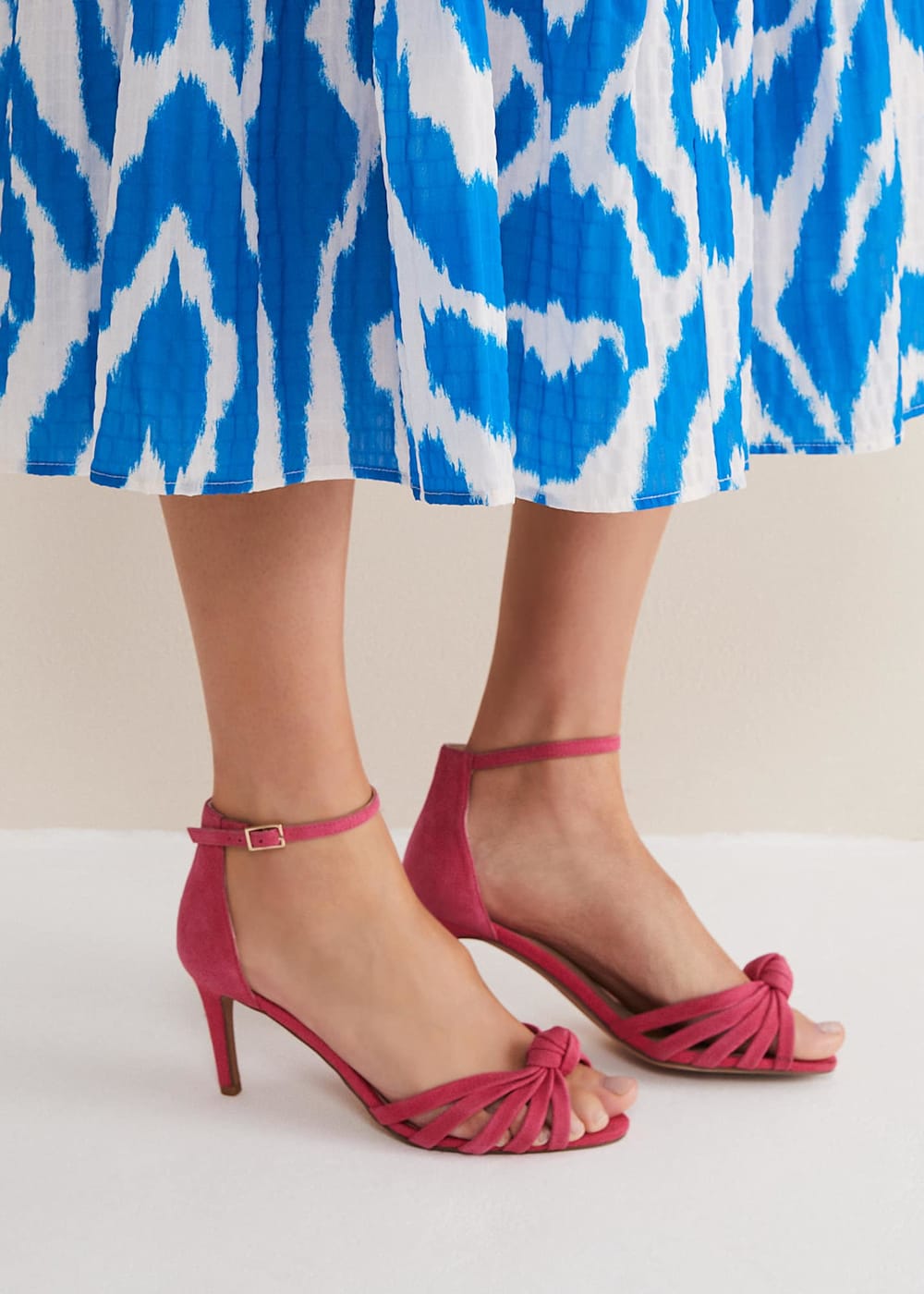 Pink Suede Open Toe Heels Phase Eight UK