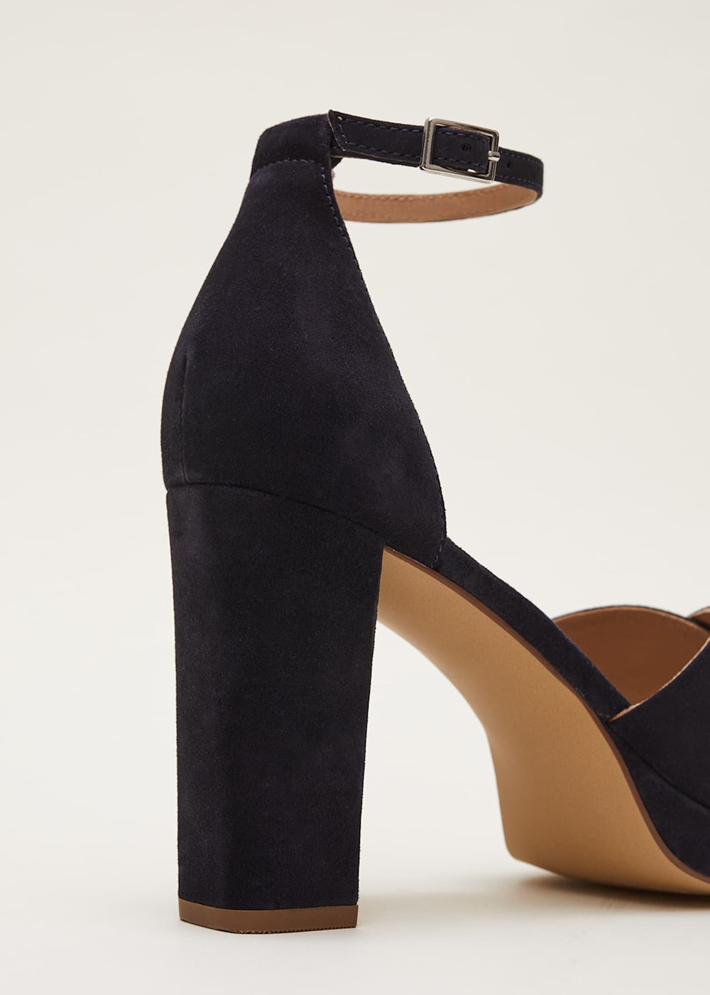 Navy Suede Platform Heels Phase Eight ROW