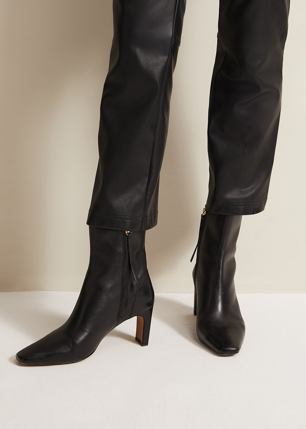 Brown Leather Ankle Boots Phase Eight UK