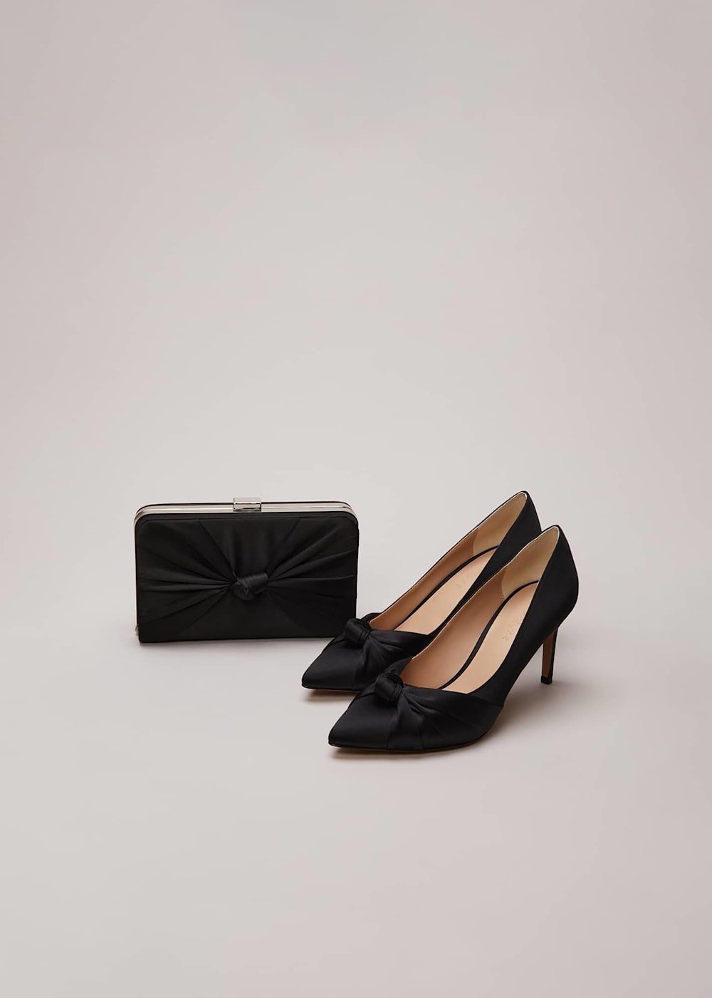 Black satin court shoes uk shop