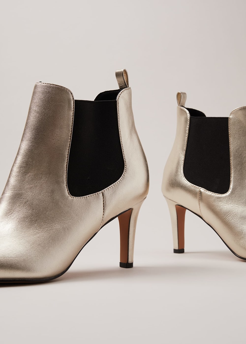 Leather Metallic Ankle Boots Phase Eight UK