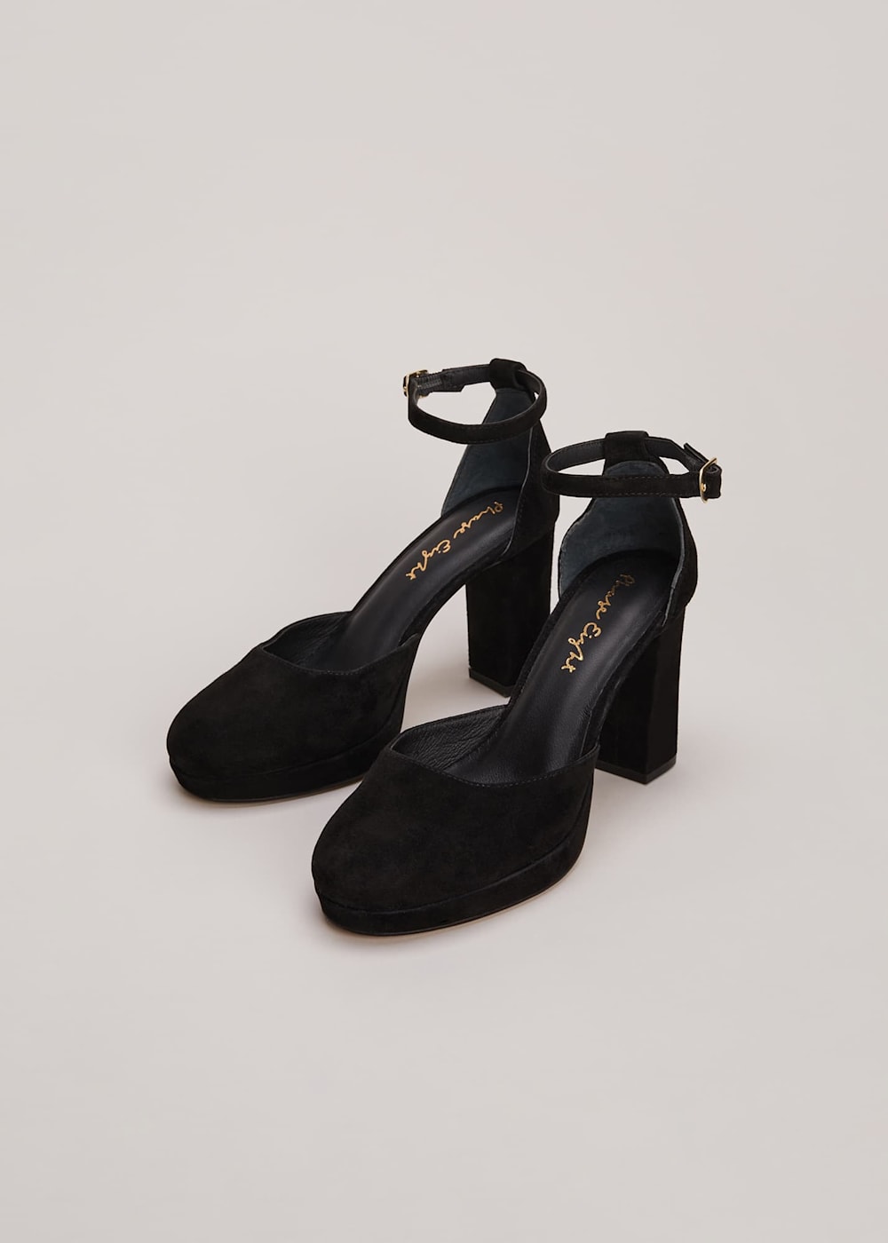 Suede black heels outlet