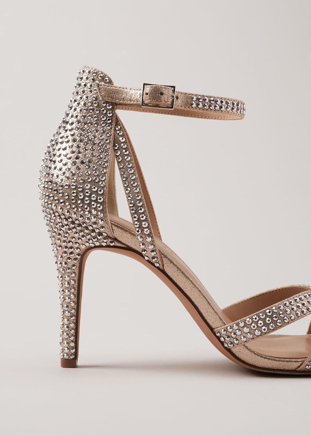 Silver Sparkly Open Toe Heels Phase Eight UK