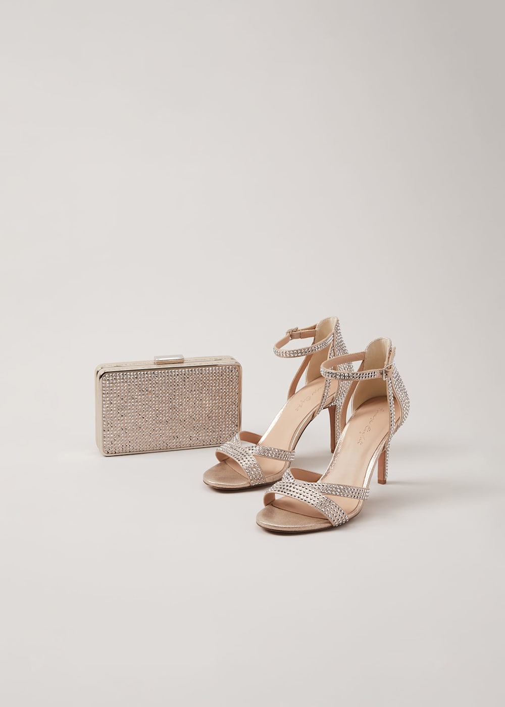 Silver Sparkly Open Toe Heels Phase Eight UK