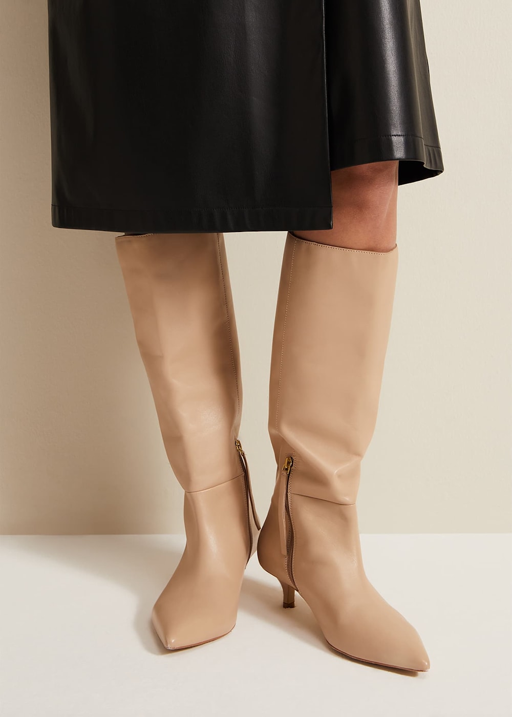 Knee High Kitten Heel Boot Phase Eight UK