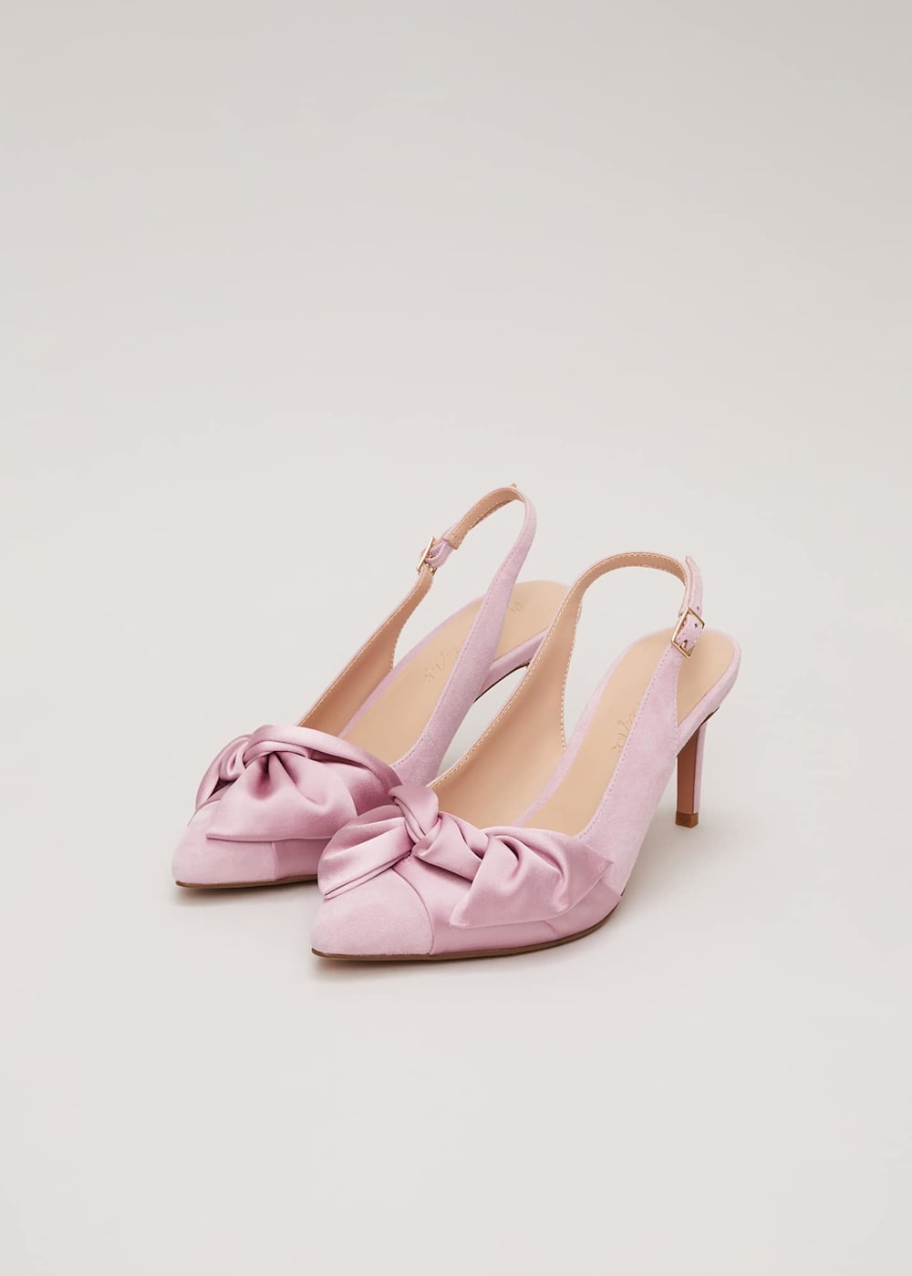 Pink suede slingback shoes discount