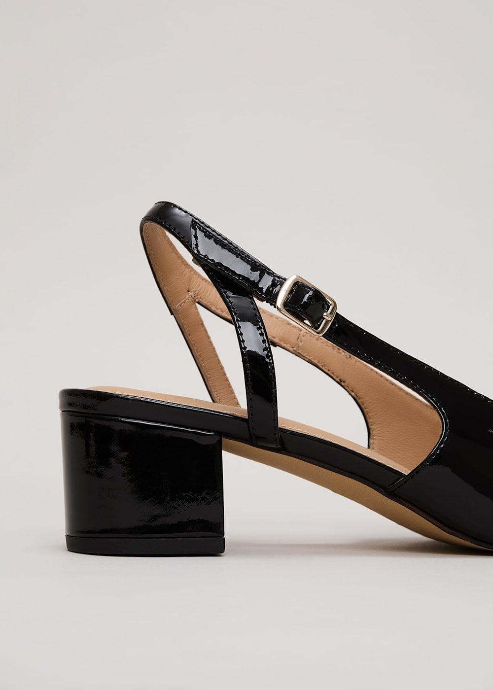 Patent leather block heels clearance
