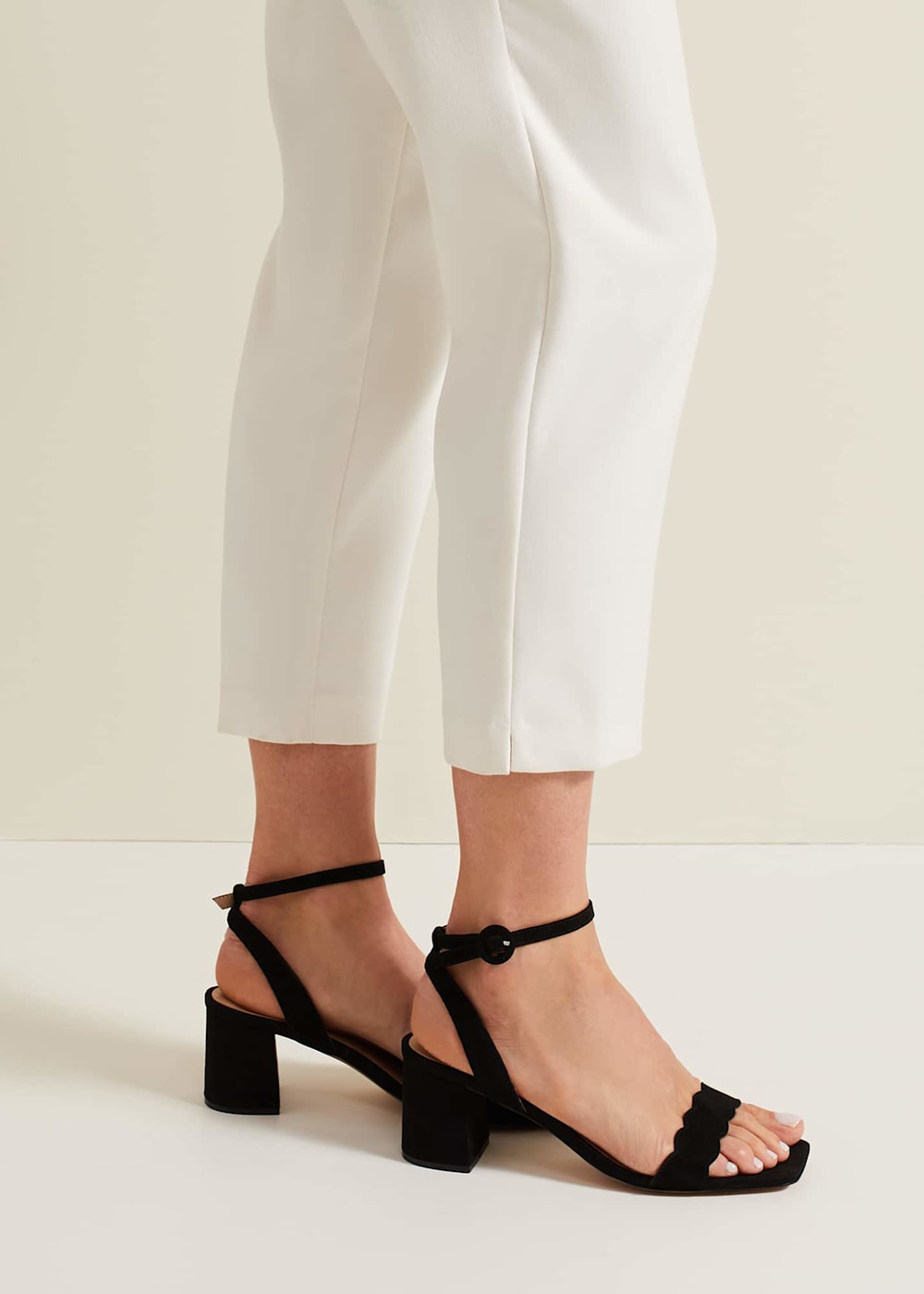 Suede block heel sale