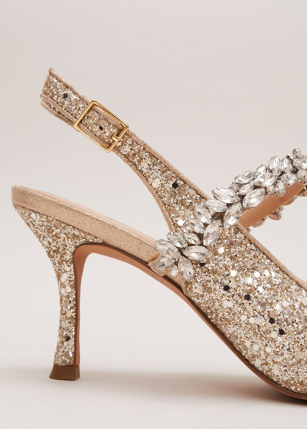 Sparkly sling back shoes clearance