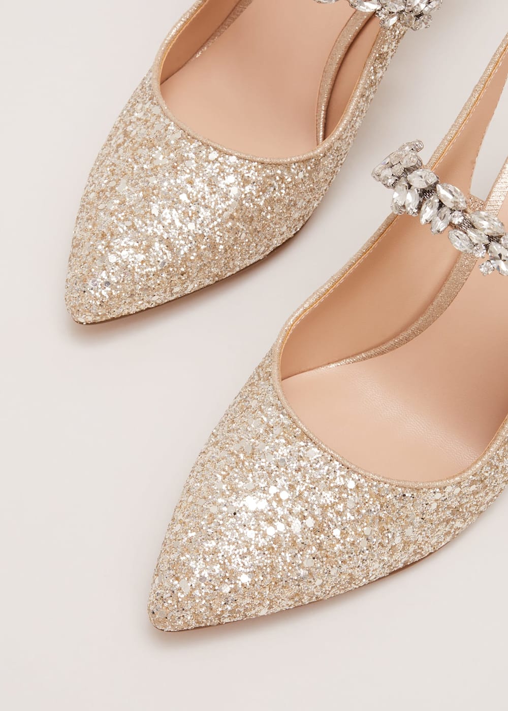 Glitter Embellished Pointed Slingback Phase Eight ROW