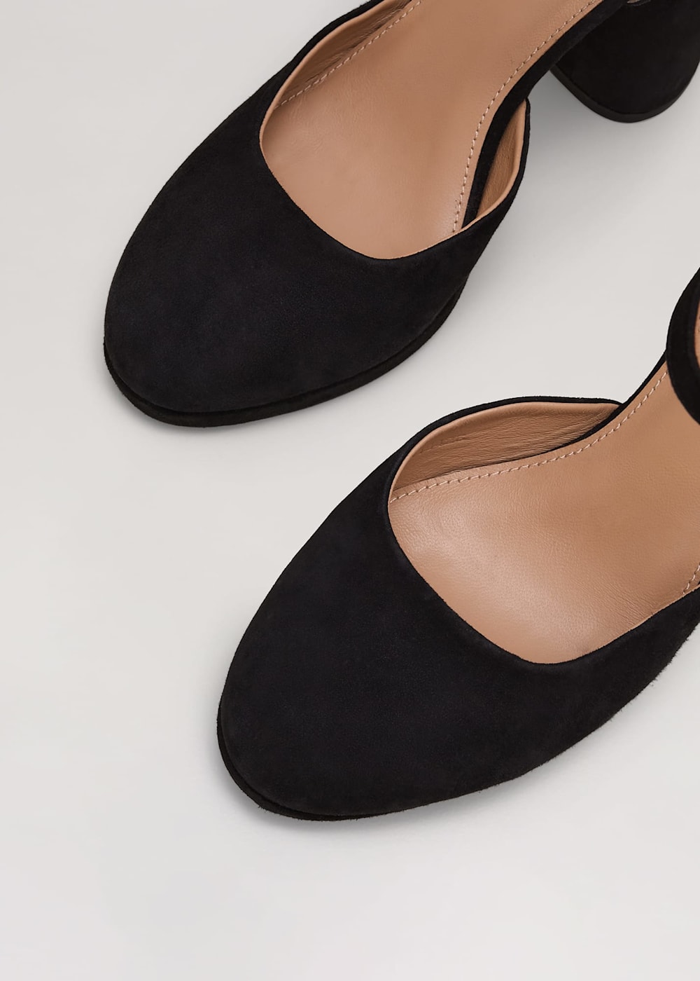 Black Suede Closed Toe Platform Phase Eight UK