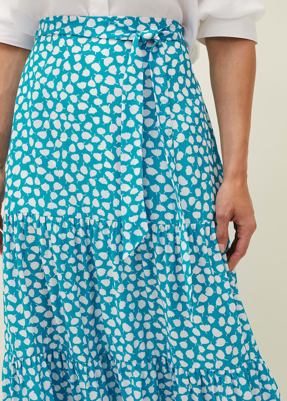 Tana Leaf Print Maxi Skirt | Phase Eight UK |