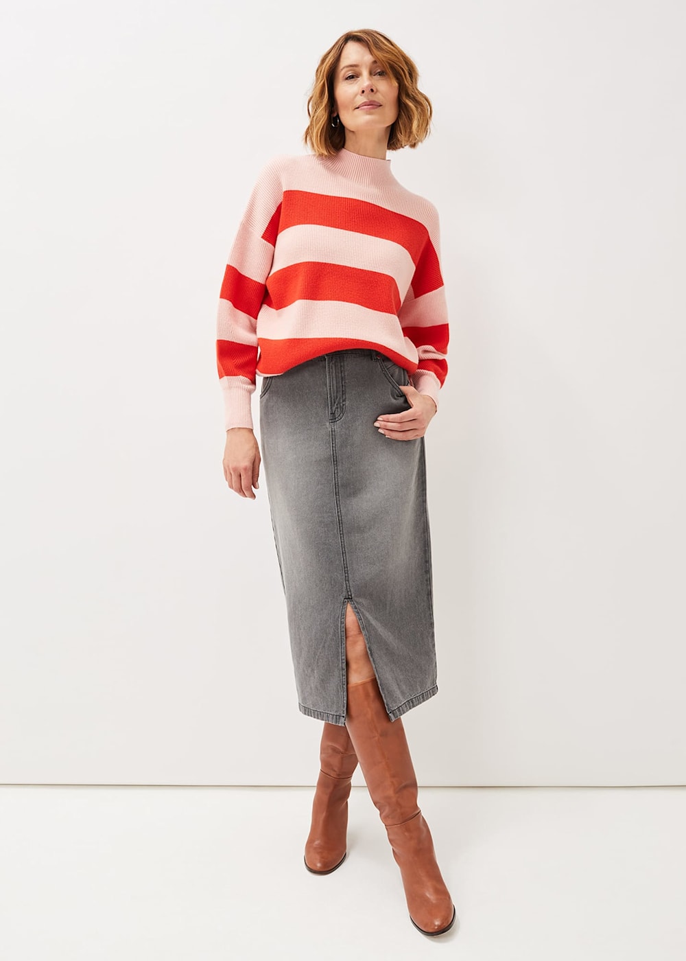 Aubrey Denim Midi Skirt Phase Eight UK