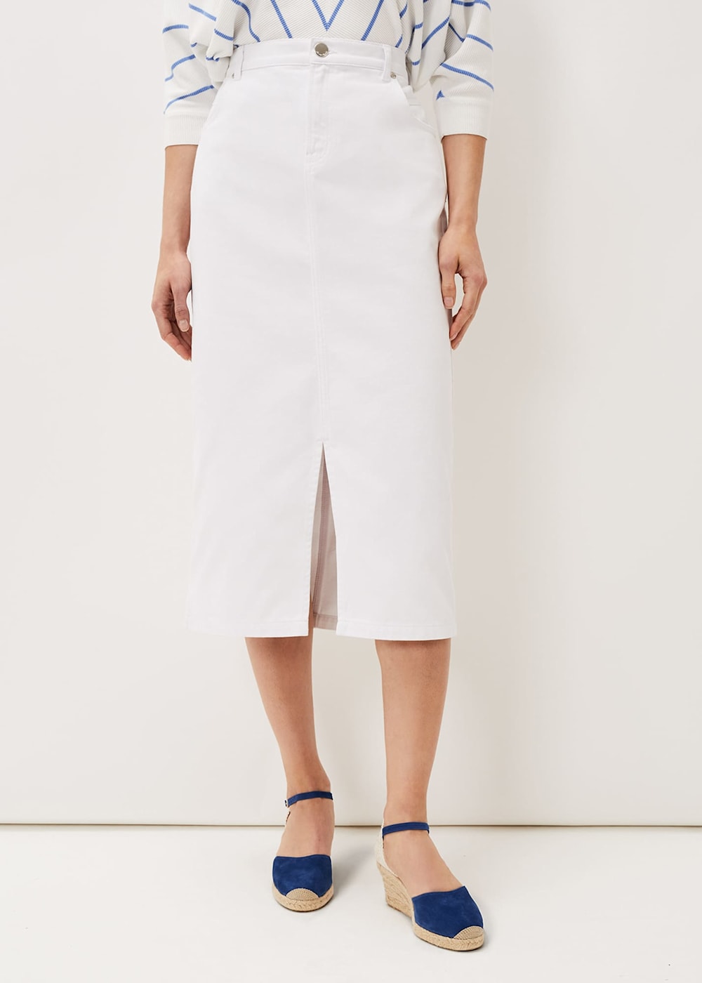 Aubrey Denim Midi Skirt Phase Eight ROW