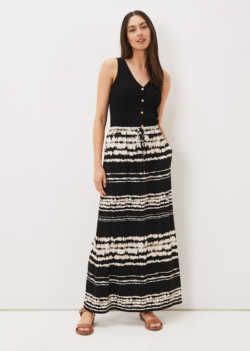 Ce Ce Tie Dye Jersey Maxi Skirt Phase Eight UK