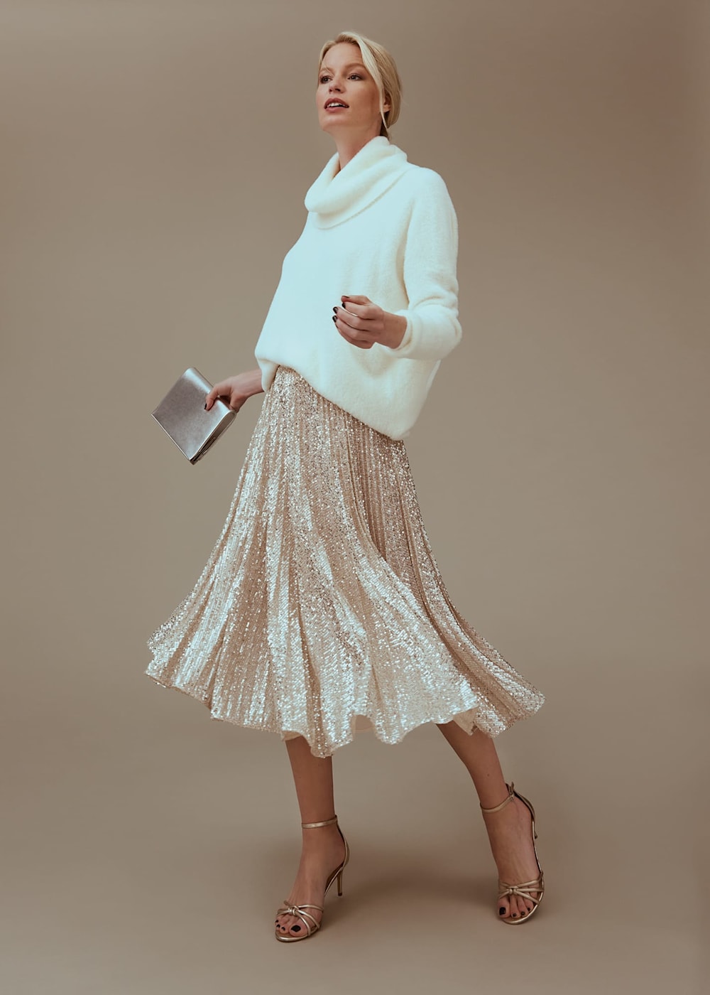 Pleated skirt glitter online