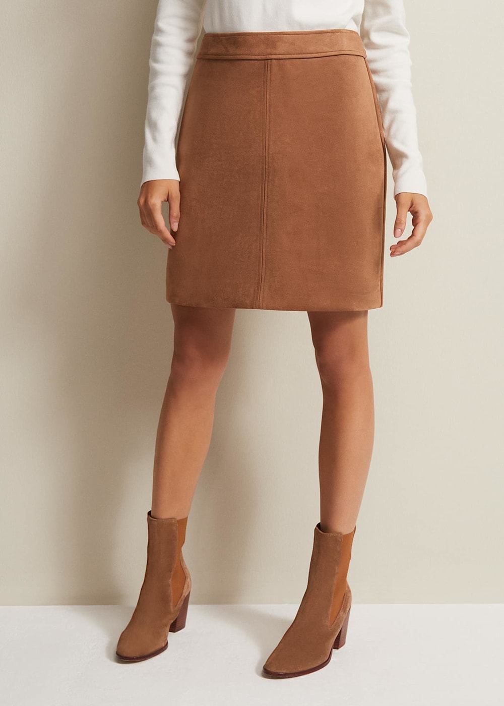 Faux suede mini skirt plus size new arrivals