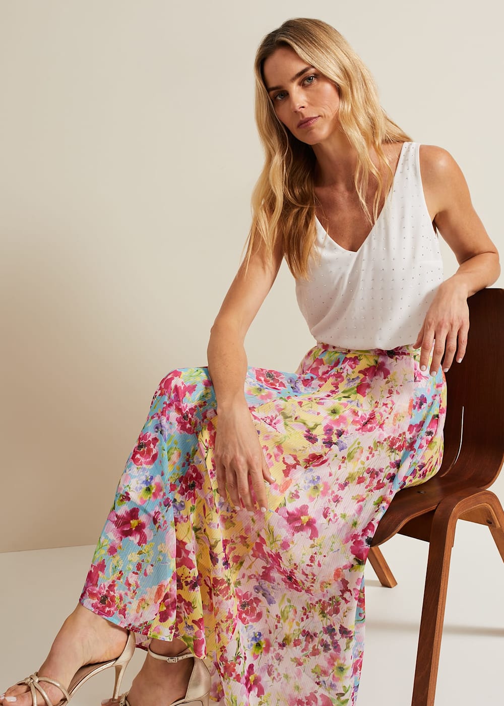 Vivianne Floral Midi Skirt Phase Eight UK