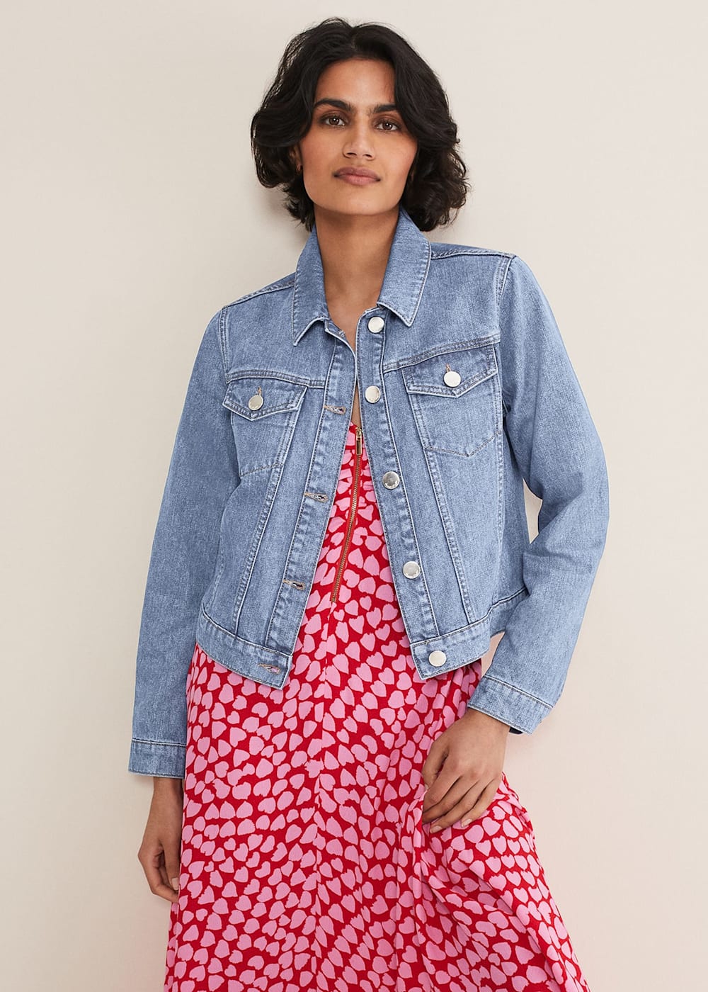Cropped denim jacket uk online