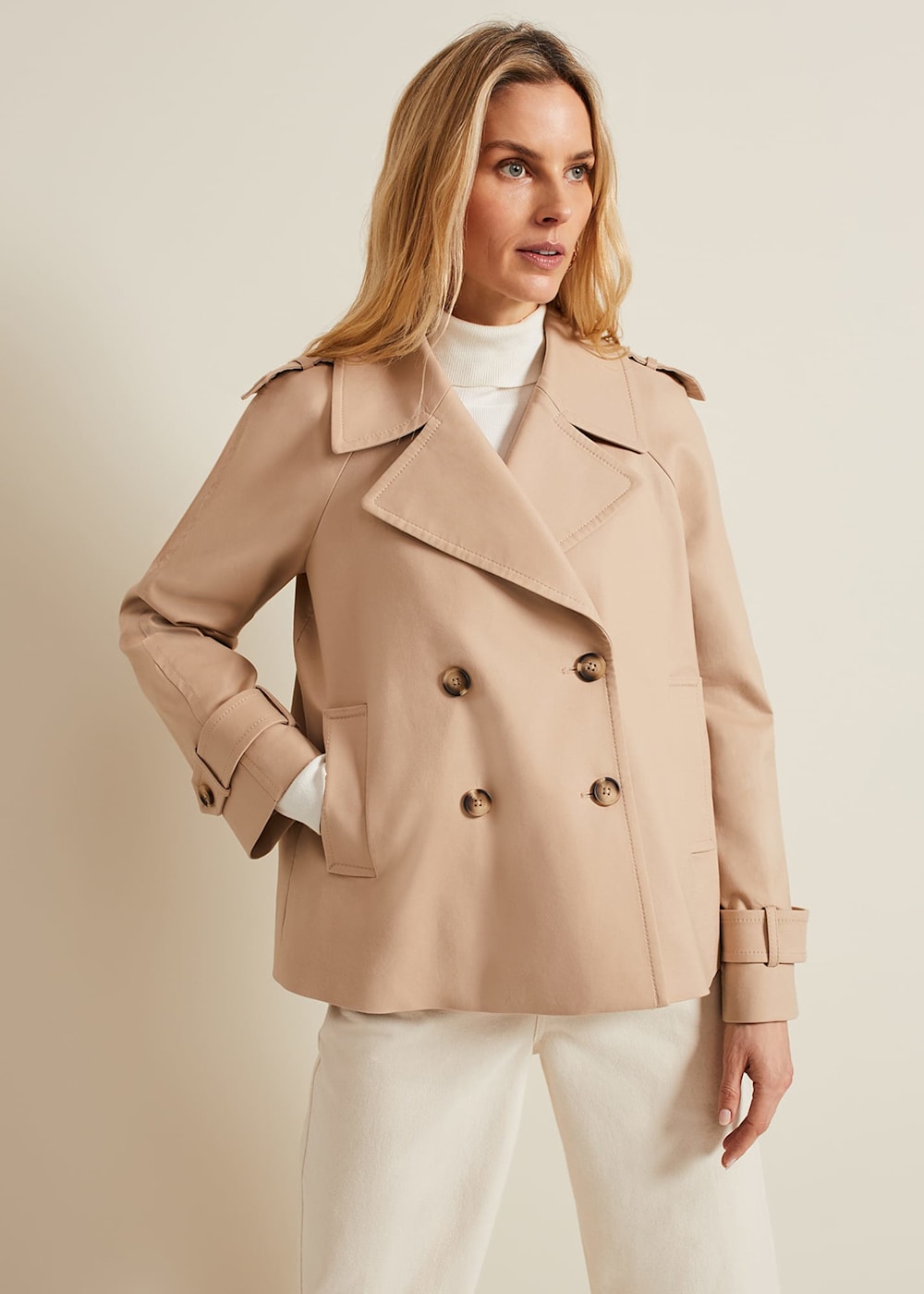 Cropped trench coat womens hotsell