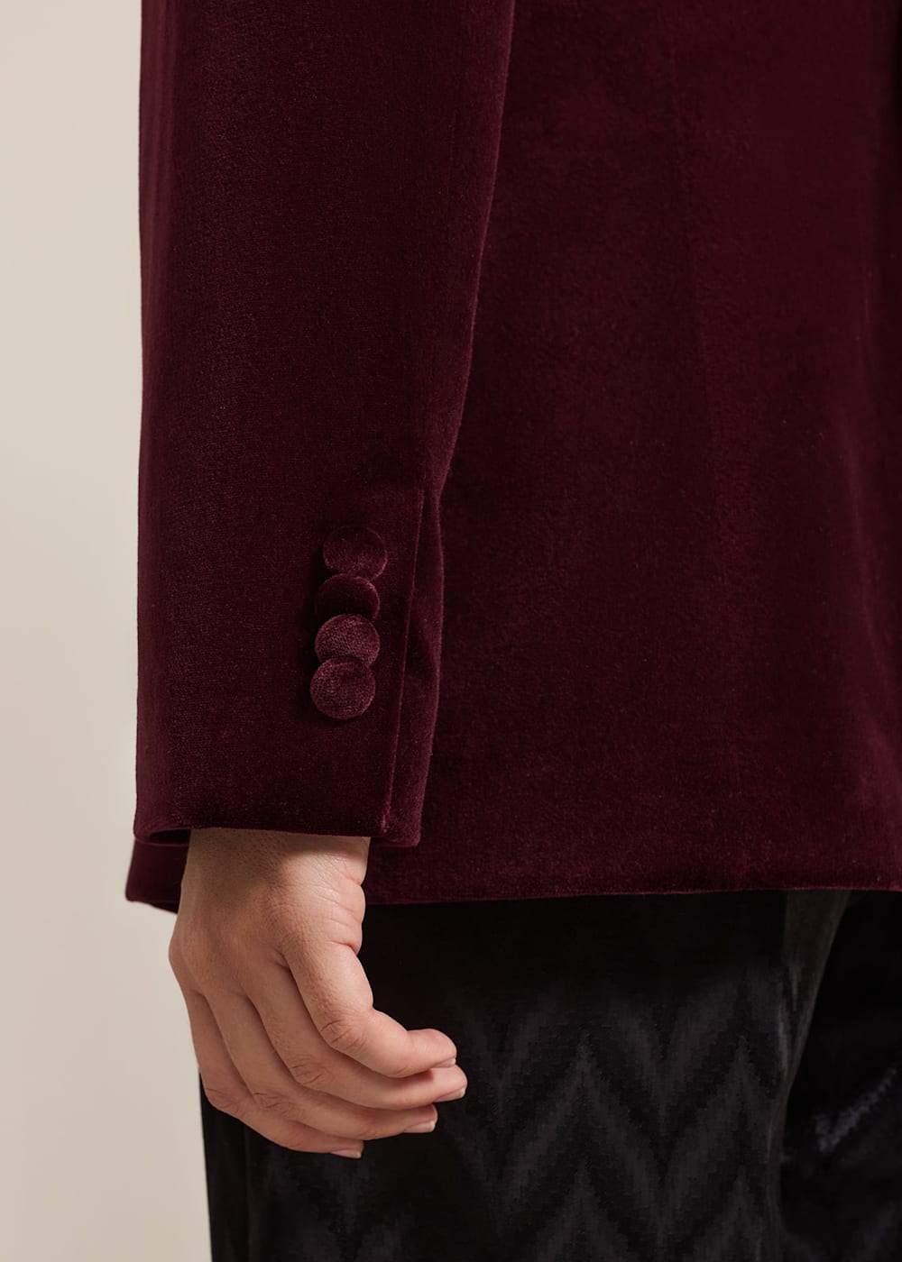 Bridie Wine Velvet Blazer Phase Eight UK