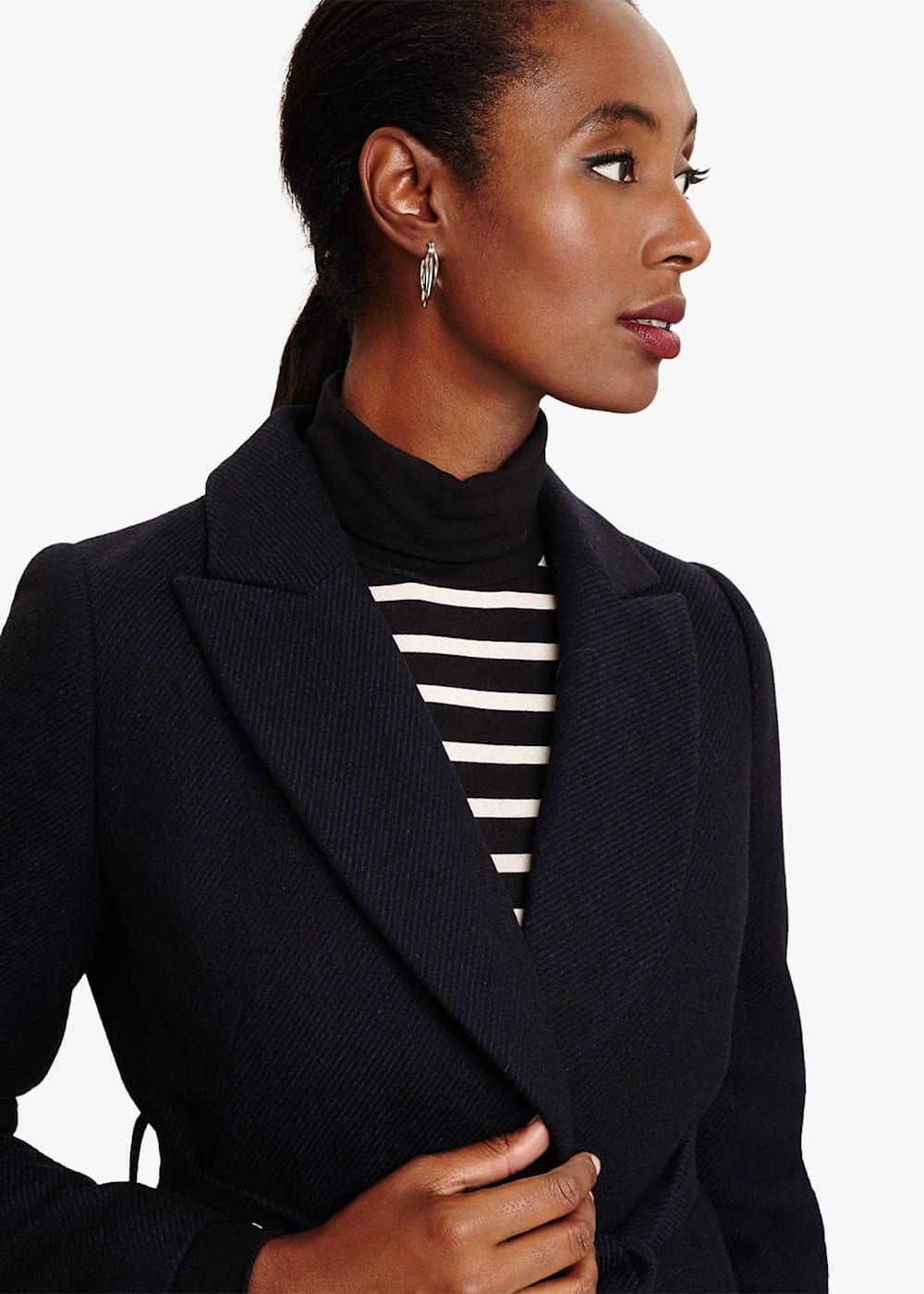 Faux collar coat discount