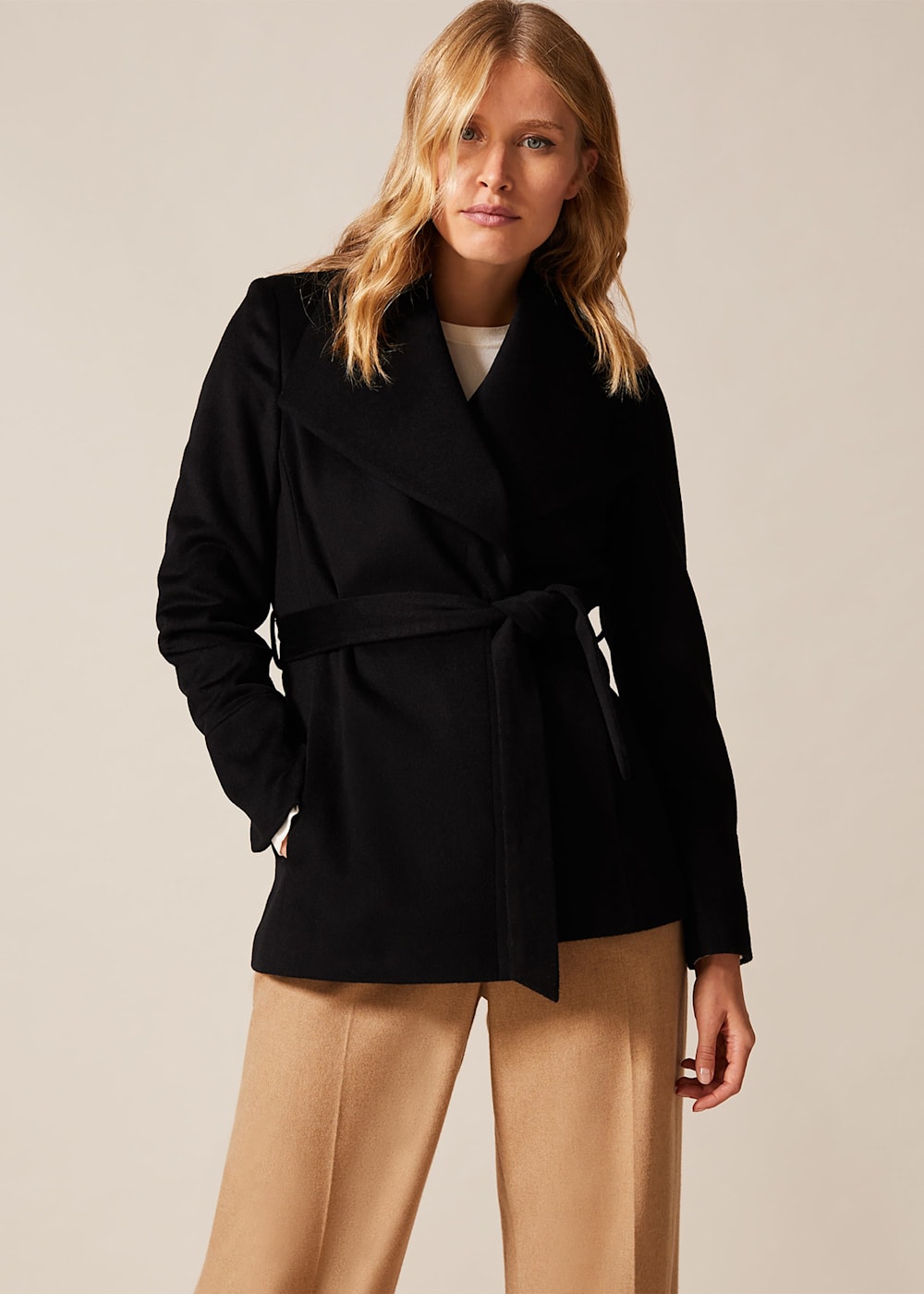 Nicci Short Belted Wool Coat Phase Eight ROW