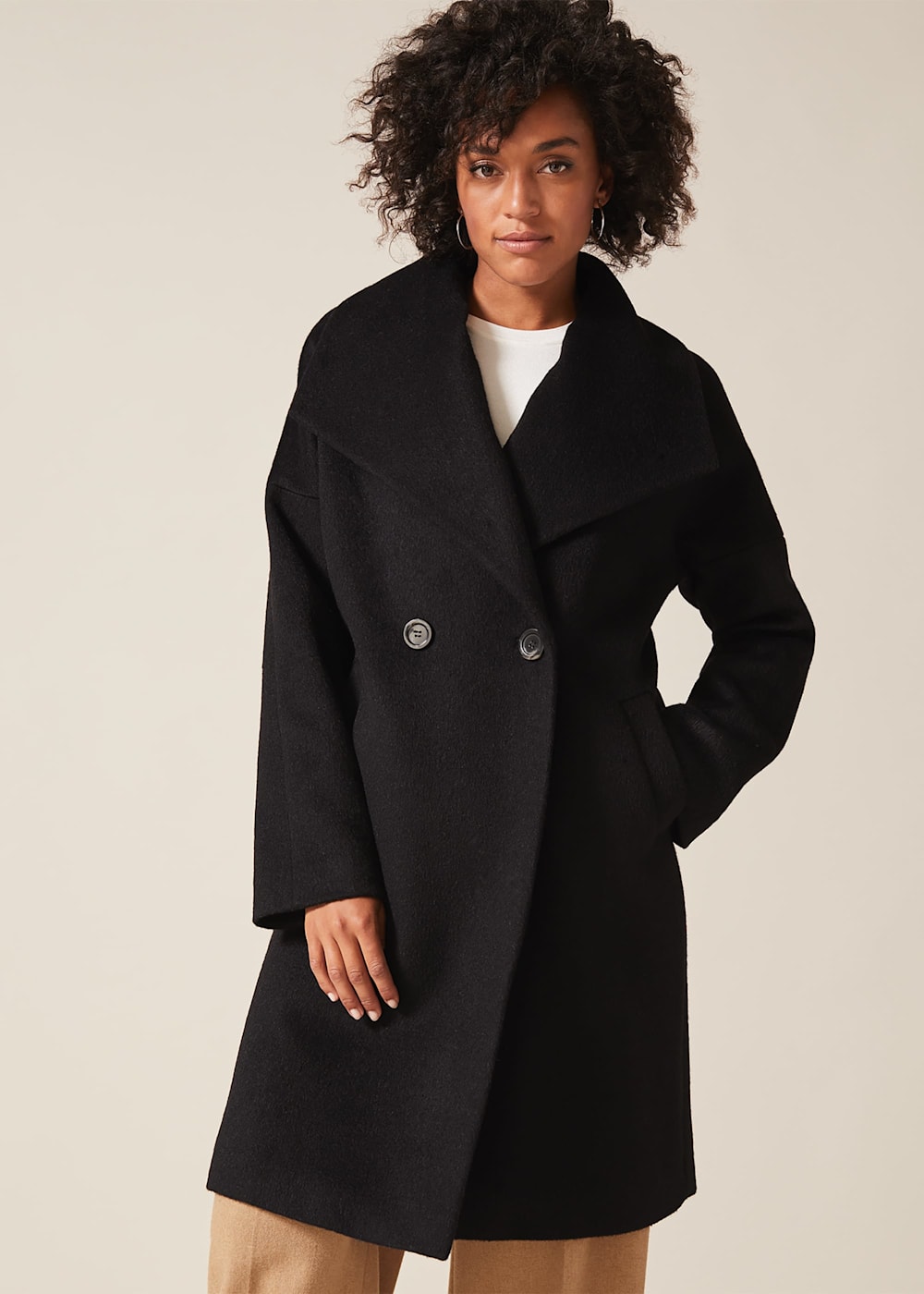Wool cocoon coat outlet