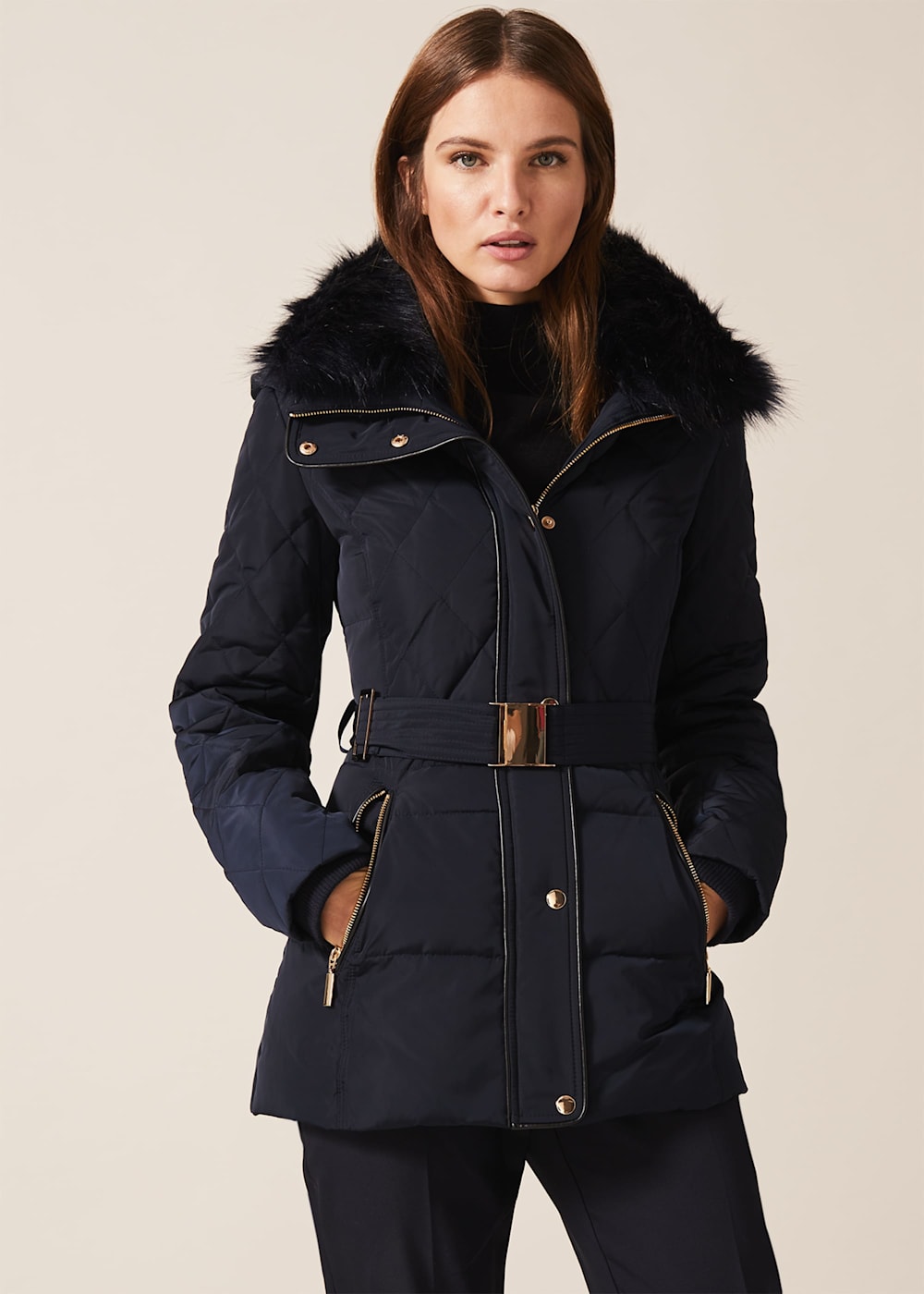 Phase eight deasia long diamond puffer shop