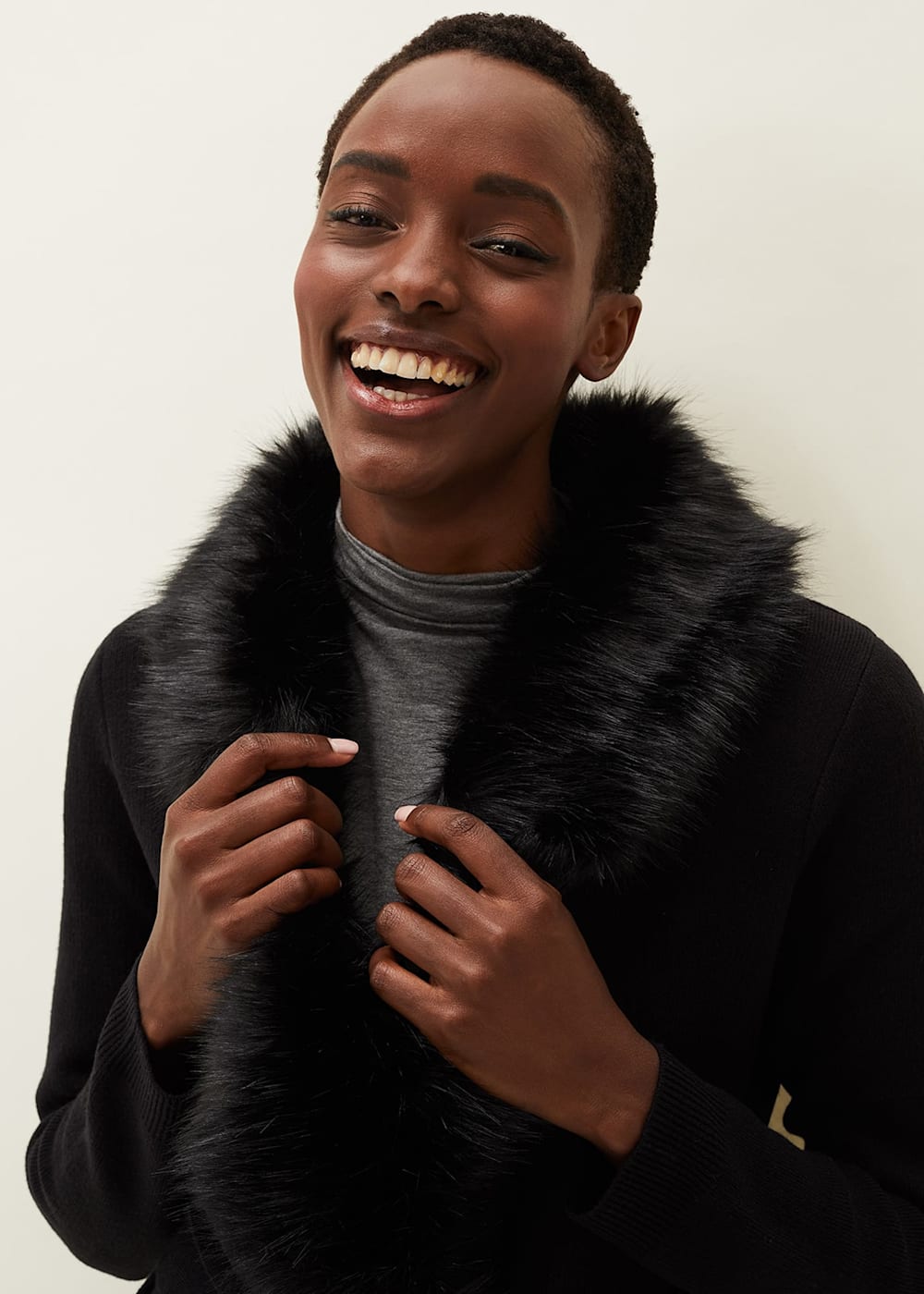 Fur collar wrap sale