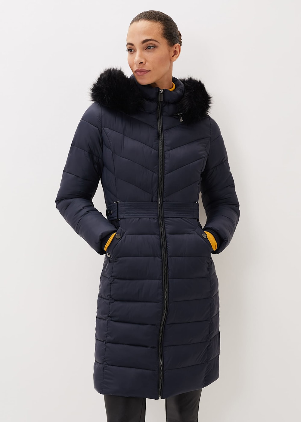 Premium high shine padded coat top