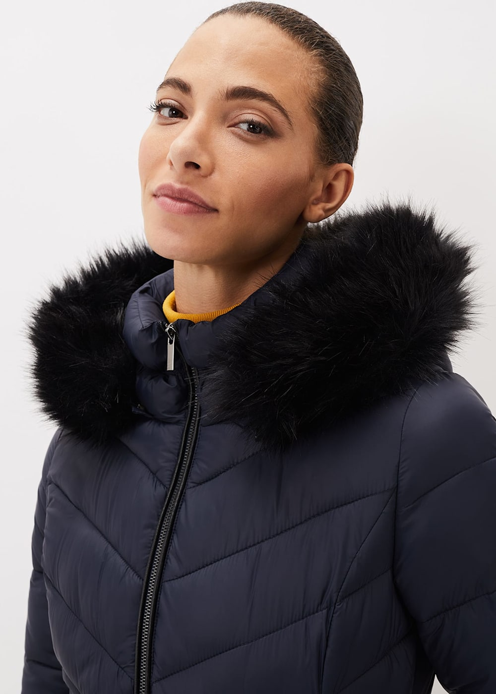 Premium high shine padded coat top